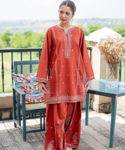Urge DN-309 Premium Embroidered Dhanak Winter Outfit 
