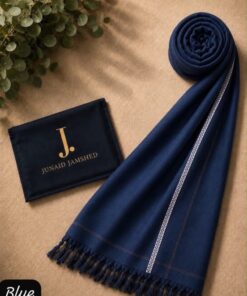 Classic black and white premium men's shawl presented in exclusive luxury box packing.