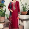 Beautifully embroidered Izel DHK-691 winter dhanak suit by Abu Hurairah Fabrics