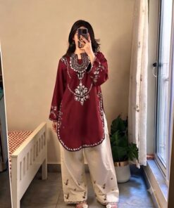 URGE DN-350 Luxury Winter Unstitched 2 Piece Dhanak Suit For Ladies 