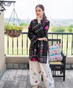 Urge DN-345 Heavy Embroidered Pure Dhanak Winter Suit by Abu Hurairah Fabrics