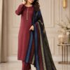 Winter fashion multani khaddi marina check dress for women 