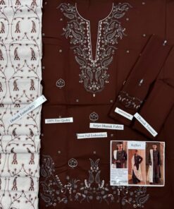 Luxury ladies Dhanak 3 piece dress from Abu Hurairah Fabrics