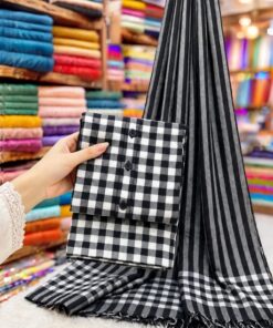 Premium check style multani khaddi marina winter suit for ladies 