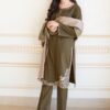 Jazmin Pure Dhanak collection suit with decorative sleeves and daman
