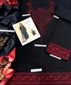 Jazmin DHK-696 Pure Dhanak embroidered winter suit with printed dupatta