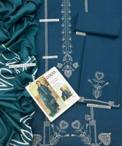 Jazmin DHK-703 Pure Dhanak three piece suit for ladies winter wear