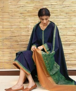 Jazmin DHK-702 premium Pakistani winter dress with embroidered daman