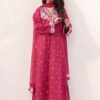 DHK-712 Heavy Embroidered Winter Dhanak Shawl draped elegantly