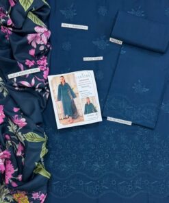 Premium dyed embroidered trouser with dhanak shirt DHK-714 for winter 