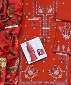 Luxury winter fashion pure dhanak dress DHK-717 by Abu Hurairah Fabrics 