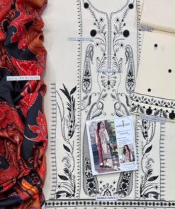 Urge DHK-713 winter dhanak heavy embroidered 3 piece suit with pashmina shawl 