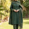 Beautifully draped Khaddi Susi winter dupatta from the Abu Hurairah Fabrics 3 piece unstitched volume.