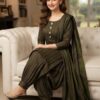 Unstitched winter multani khaadi fabric bundle showing shirt, trouser, and dupatta pieces in a rich check susi pattern.