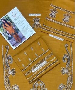 To make the most out of your Batik DN-360 Pure Dhanak Suit, pair it with a solid-colored pashmina or a velvet shawl to combat the deeper winter chills. Traditional footwear, such as embellished khussas or classic block heels, will perfectly complement the heavy embroidered trousers. Add a pair of statement jhumkas to highlight the intricate front embroidery. If you love experimenting with different winter looks, you might also find styling inspiration from our Urge DN-350 Pure Dhanak collection.