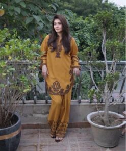 Batik DN-360 Heavy Embroidered Pure Dhanak Winter Dress for Women