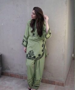 Batik DN-361 Pure Dhanak 2 Piece Heavy Embroidered Winter Suit for Ladies