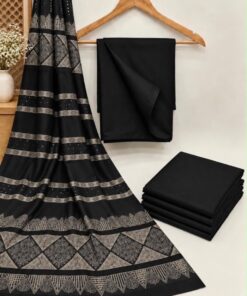 Abu Hurairah Fabrics authentic pure Dhanak suit with a premium sequence wool winter shawl