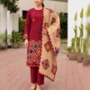 Beautiful khaddar attire DHK-764 showing traditional Pakistani winter clothing designs for women 