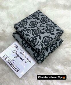 Printed Allover Khaddar Design BK-027 winter sale Pakistan at Abu Hurairah Fabrics 