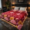 Elegant pattern soft AC blanket for double king size mattress 