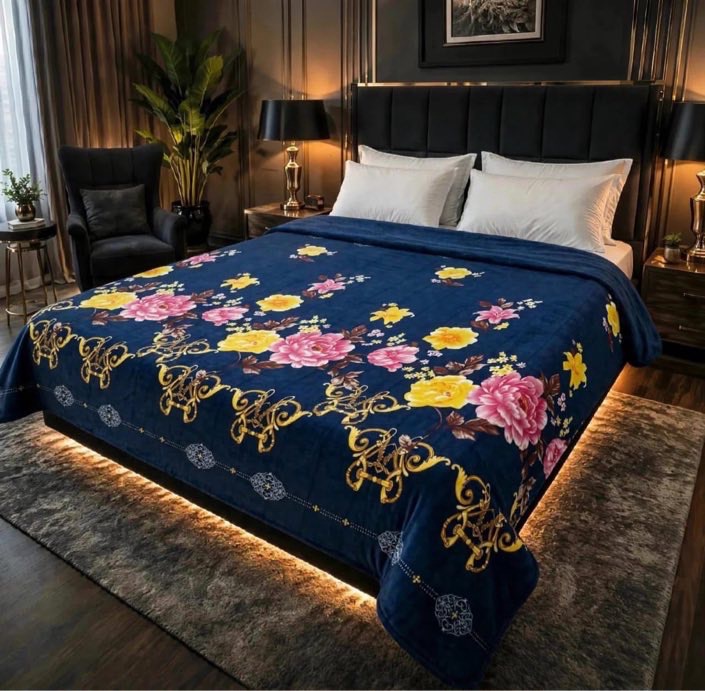 Washable soft fleece AC room blanket by Abu Hurairah Fabrics