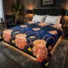 Elegant washable soft fleece blanket for transitional weather 