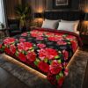 Double bed lightweight fleece blanket with color guarantee