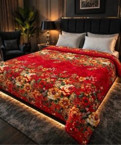Double bed size 81x90 soft fleece AC room bedding 