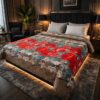 Soft fleece lightweight double bed throw for AC cooling
