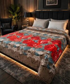 Soft fleece lightweight double bed throw for AC cooling 