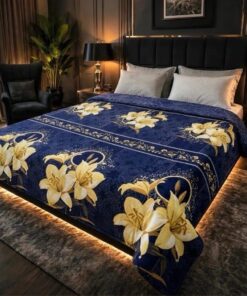 Beautifully designed color guaranteed double bed blanket 