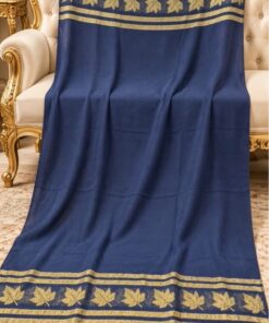 Elegans mulier gerens calidum Bareeze Chinar Patta Shawl Br-sh-03 promptum ad induendum.
