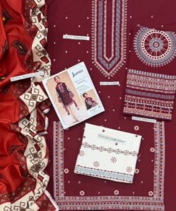 Zara Shahjahan DHK 738 Embroidered Winter Dress with Wool Shawl 