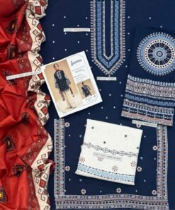 Premium Unstitched Zara Shahjahan DHK 724 Dhanak Dress for Women 