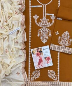 Zara Shahjahan DHK 727 3 Piece Embroidered Winter Wear in Pakistan 