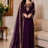 Haris Shakeel HS-992 fully embroidered luxury chiffon 3 piece suit with spangle work