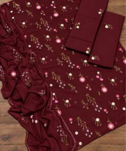 BR-133 Hit Code Unstitched Dhanak Winter Dress Complete 3-Piece Look 