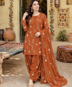 Ready to Wear Embroidered Dhanak Dupatta BR-126 Abu Hurairah Fabrics 
