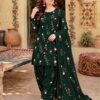 Close-up Embroidery Details of Unstitched Winter Hit Design Dhanak Suit 