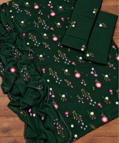 BR-130 Warm Winter Dhanak Embroidered Shirt Front Abu Hurairah Fabrics 