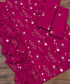 Close-up of Dhanak Embroidered Shirt Detail for BR-125 Winter Collection 
