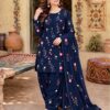 Full View of BR-127 Unstitched 3-Piece Winter Suit for Women