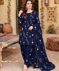 Full View of BR-127 Unstitched 3-Piece Winter Suit for Women 