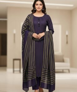 Abu Hurairah Fabrics exclusive winter check dress featuring a Khaddi Susi unstitched dupatta.