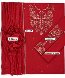 Latest Pakistani winter fashion sale featuring Batik embroidered dhanak luxury collection. 