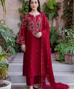 Unstitched winter dhanak fabric for women Batik DHK-736 available in Pakistan winter sale. 