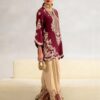 Ethnic DN-362 heavy embroidered dhanak winter shirt with premium printed silk trouser