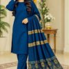 Warm acrylic pashmina wool shawl paired with Dhanak Marina winter suit 
