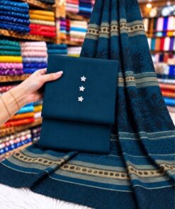 Stylish winter wear 3 piece unstitched suit with pashmina shawl PR-133 